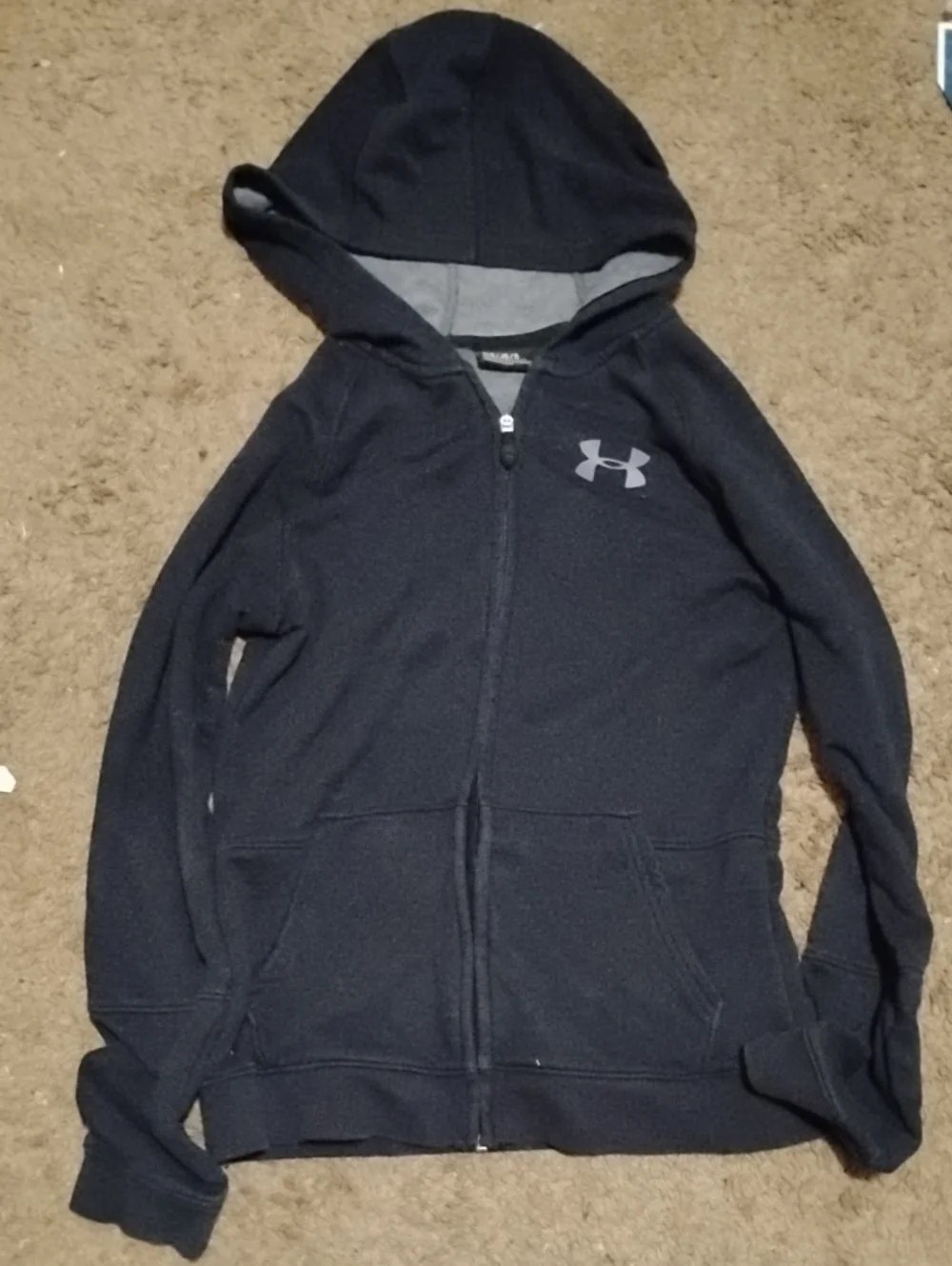 Black Youth  Under Armour Jacket In Size Large